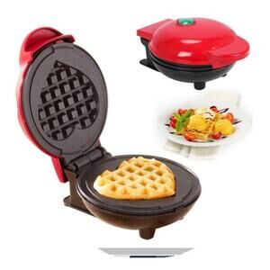 Nostalgia Personal‎ Heart Shape Waffle Maker Valentine